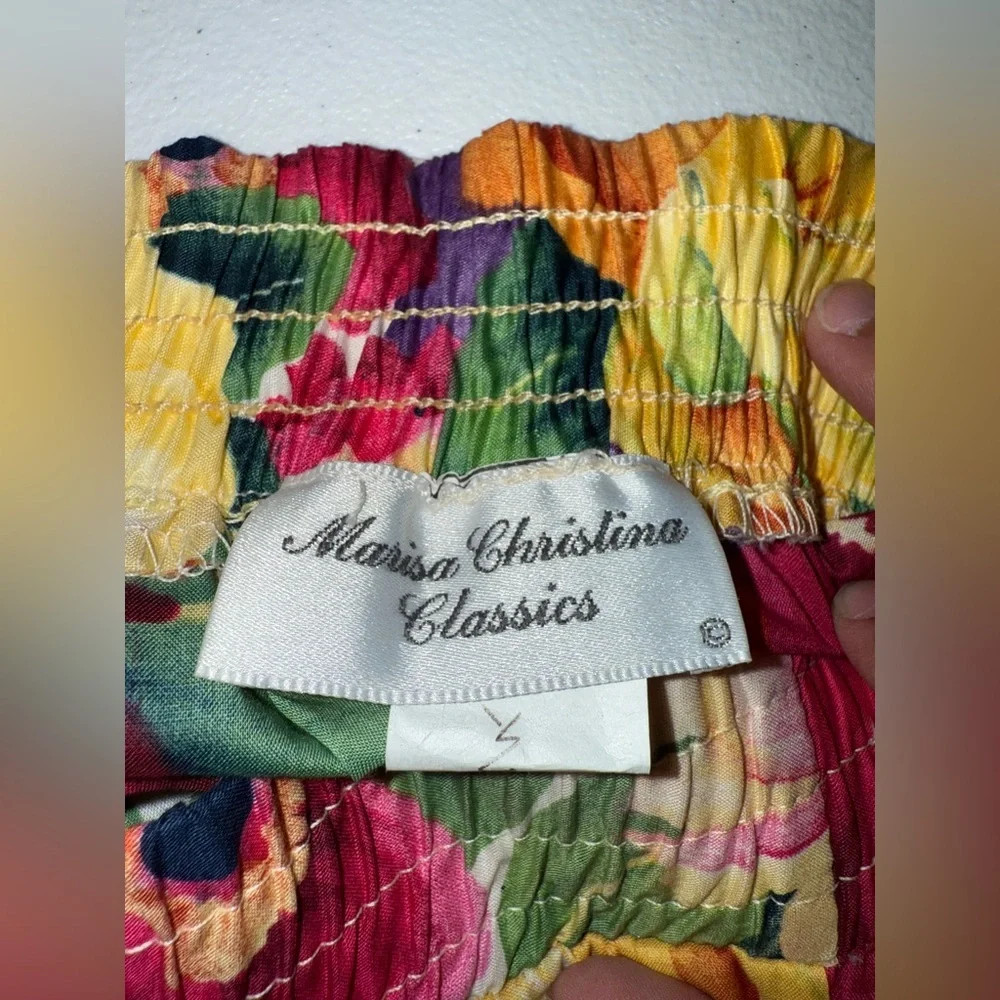 Marisa Christina Classics Vintage Maxi Floral Skirt With Pockets Size S